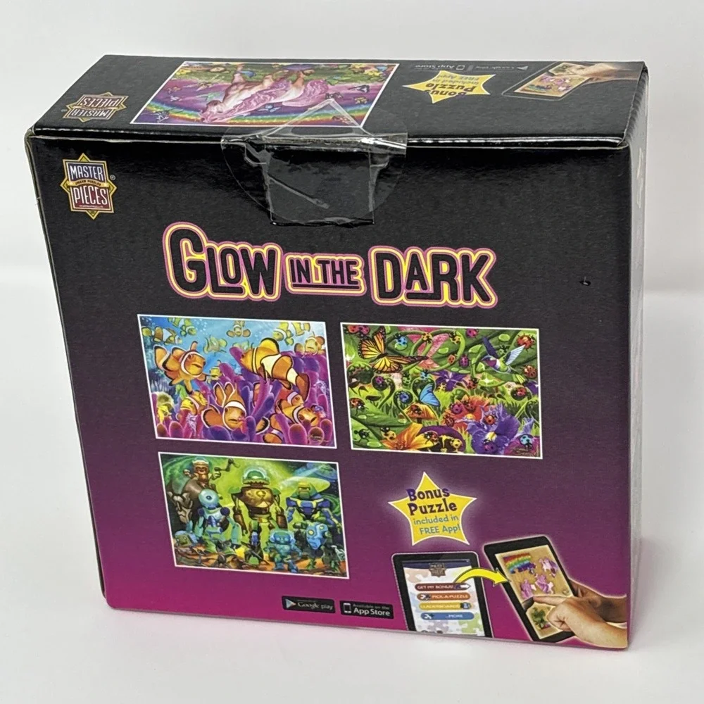 MasterPieces Rainbow World Jigsaw Puzzle 100-Pieces Glow In‎ The Dark Horse NIB